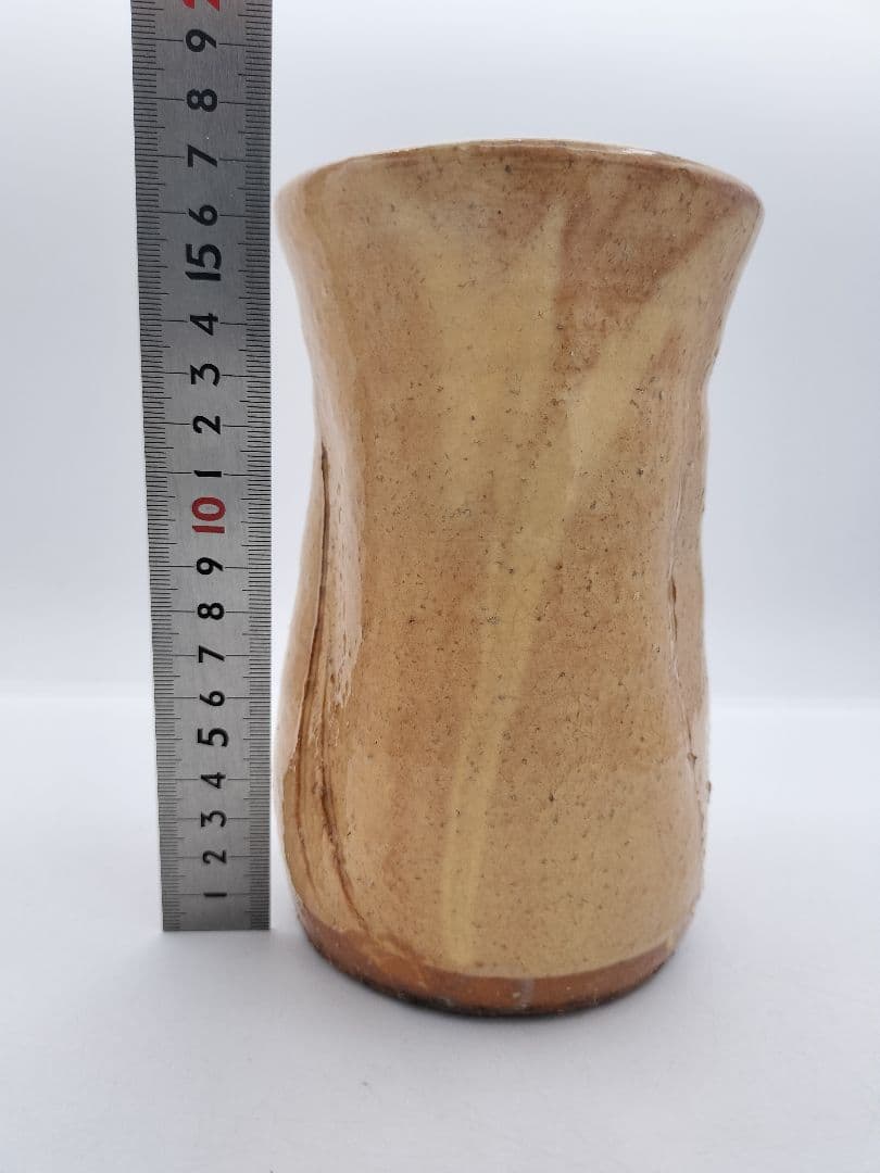 c277【新品・未使用】花入 萩掛 坂倉正治 木箱 茶道具