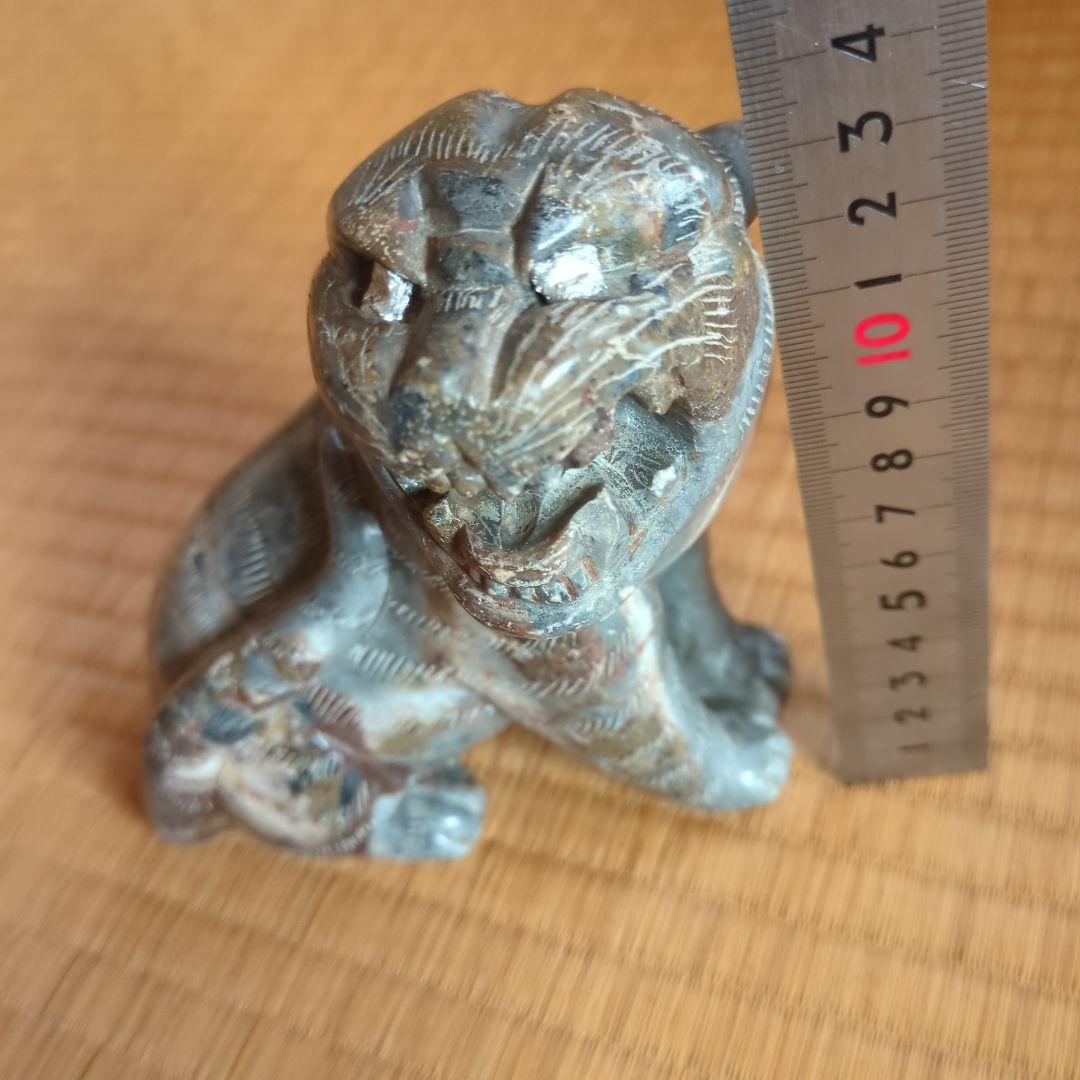 石製動物彫刻 笑顔の表情　骨董品　古美術　寅　虎　タイガー石像