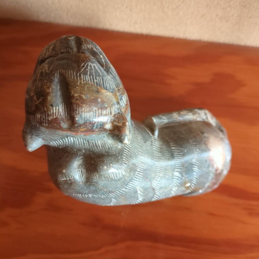 石製動物彫刻 笑顔の表情　骨董品　古美術　寅　虎　タイガー石像