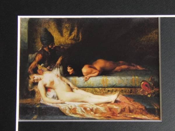 コルモン・フェルナン、後宮の嫉妬、希少な画集より、新品高級額装付