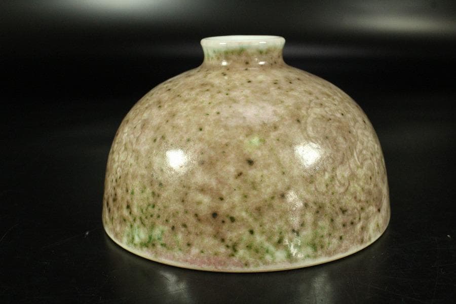 中国美術 釉裏紅 刻龍紋 壷(K-A720)