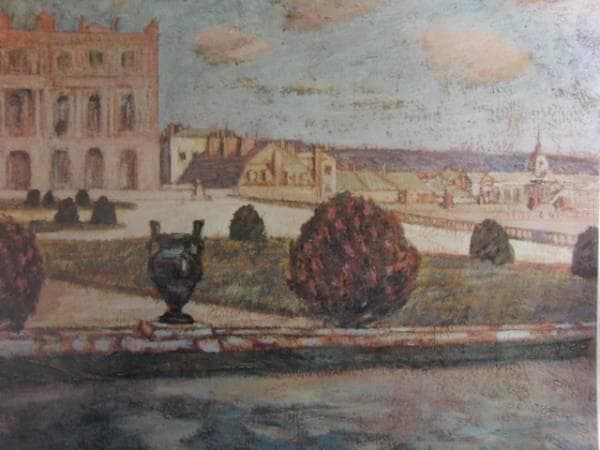 藤島武二、ヴェルサイユ風景、希少画集画、新品額装付、状態良好