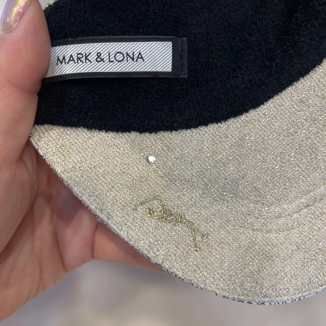 【美品】MARK & LONA マークアンドロナ★ベージュラメバイザー
