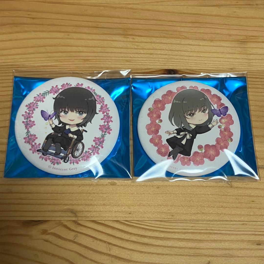 FLOWERS Innocent Grey 画展 缶バッジ えりか 千鳥