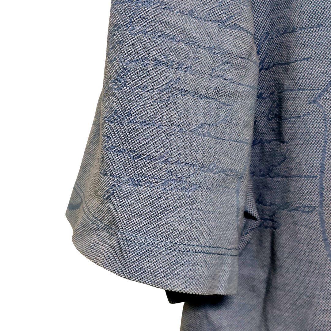 【美品/Lサイズ】ベルルッティ スクリット カリグラフィー 刺繍Tシャツ ブルー