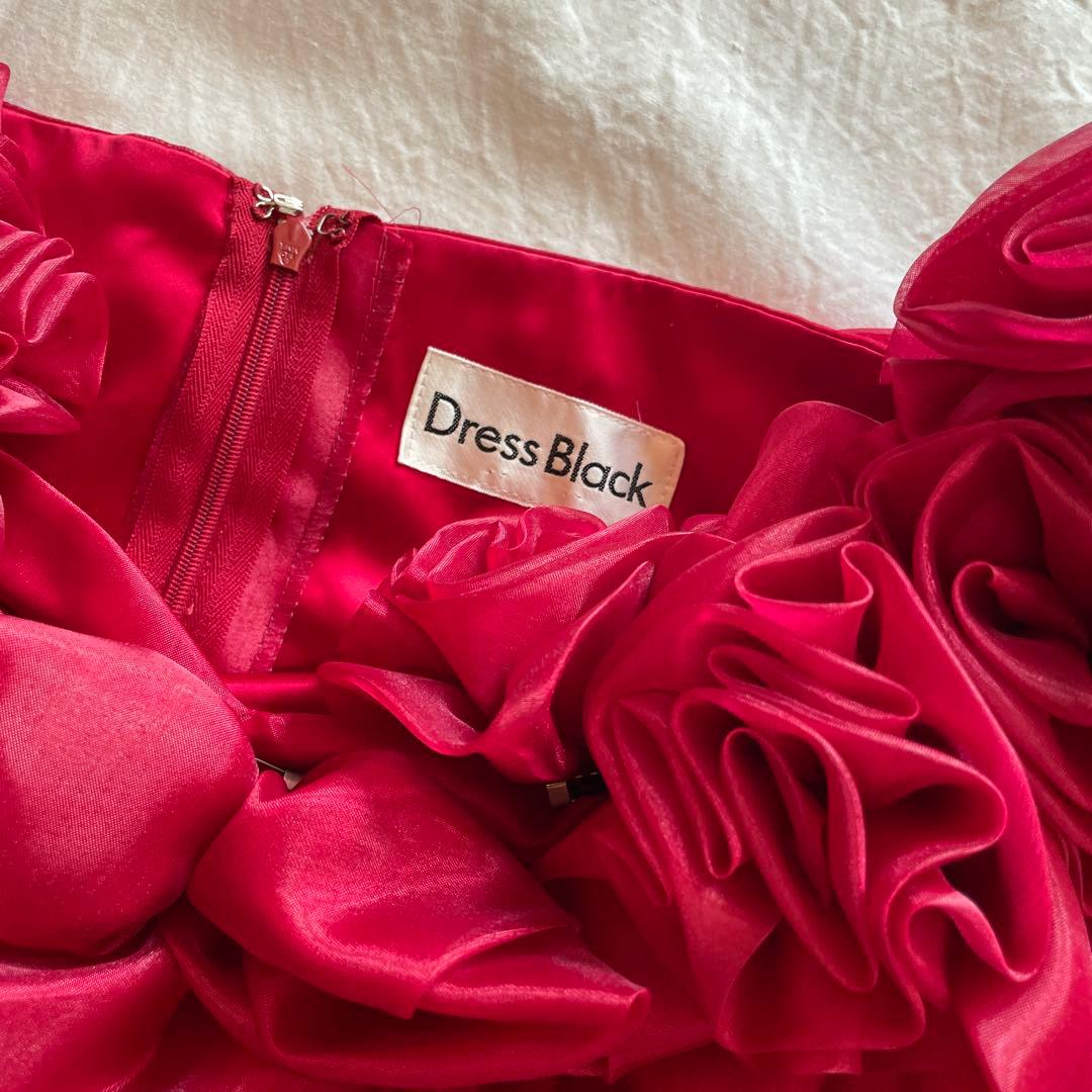 【美品】DRESS BLACK 9号 パフスリーブ カラードレス 結婚式 演奏会