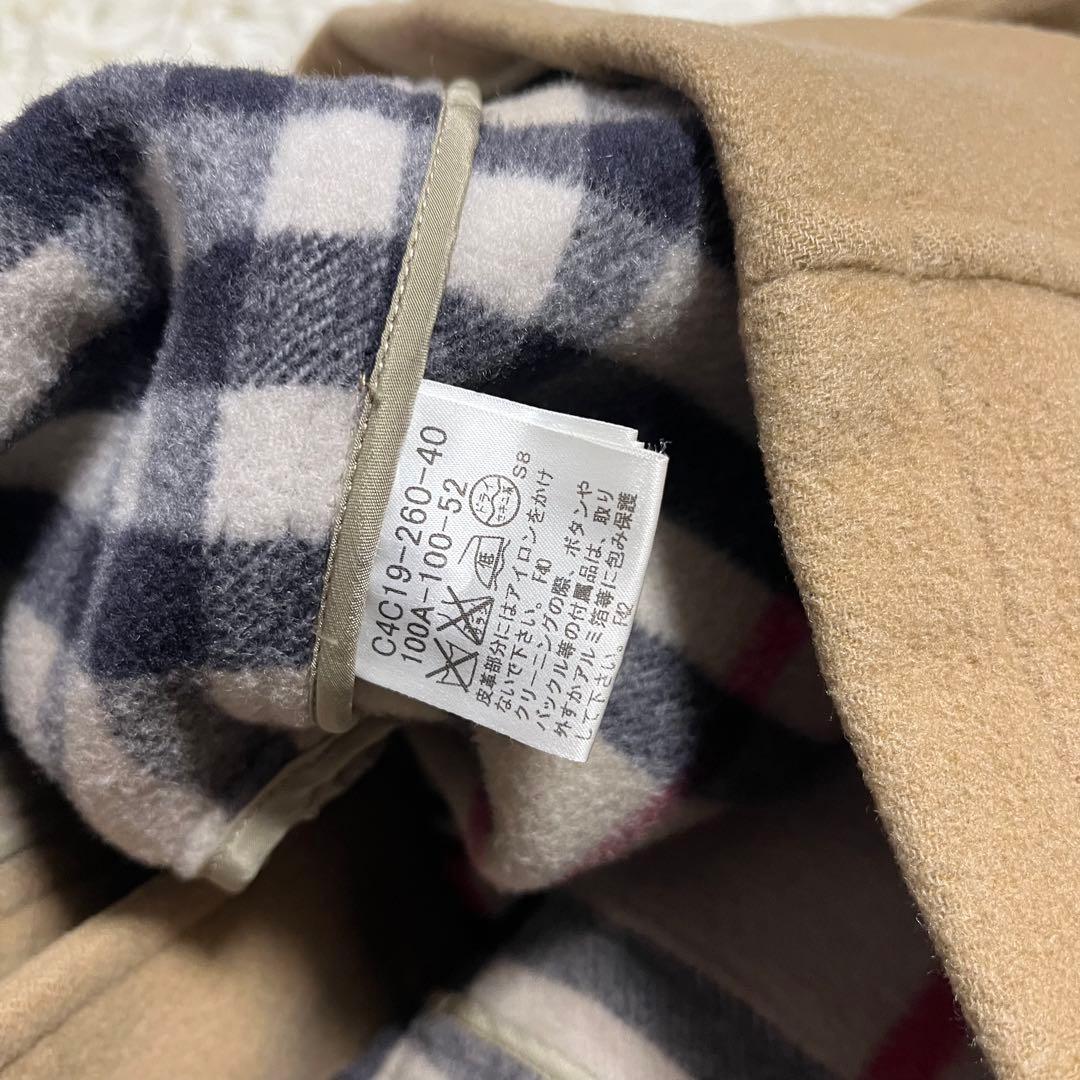 美品 BURBERRY 110 キャメル チェック ダッフルコート キッズ