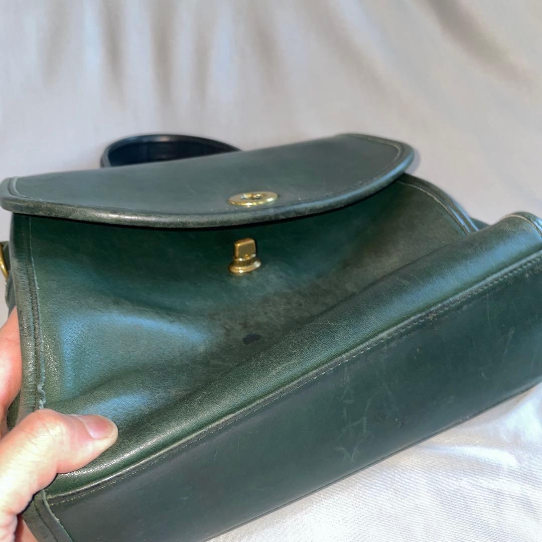 極希少❗️OOLDCOACH 2way バッグ　グリーン　9977 アメリカ製