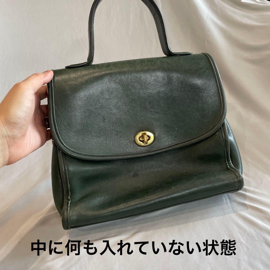 極希少❗️OOLDCOACH 2way バッグ　グリーン　9977 アメリカ製