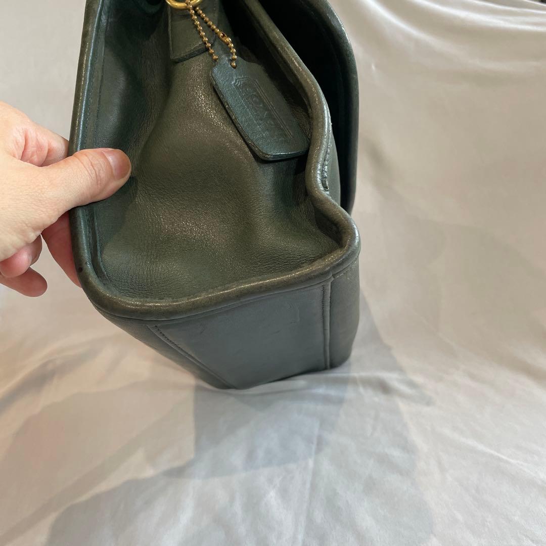 極希少❗️OOLDCOACH 2way バッグ　グリーン　9977 アメリカ製