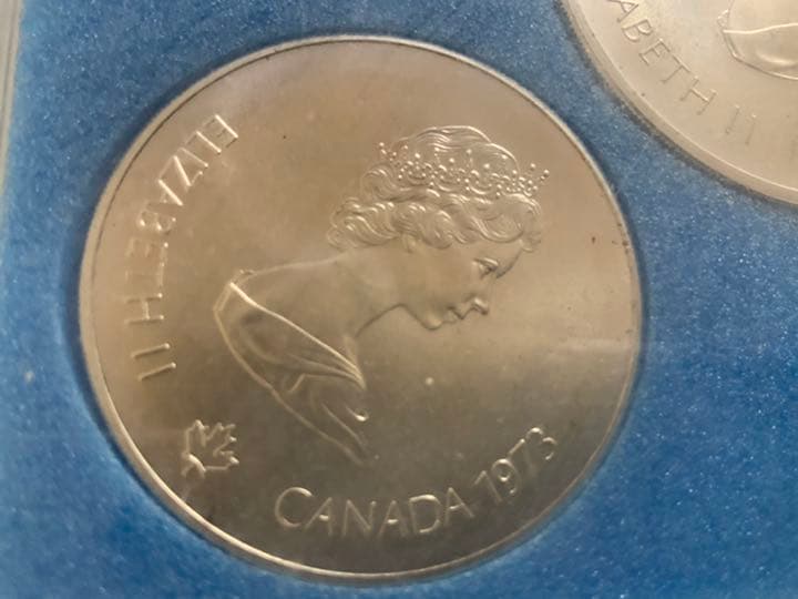 1973 クイーンエリザベス　オリンピックモントリオール銀貨