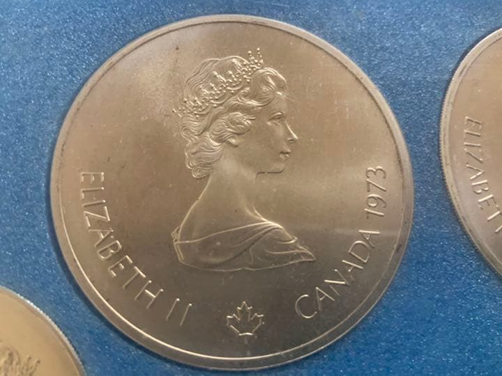 1973 クイーンエリザベス　オリンピックモントリオール銀貨