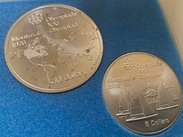 1973 クイーンエリザベス　オリンピックモントリオール銀貨