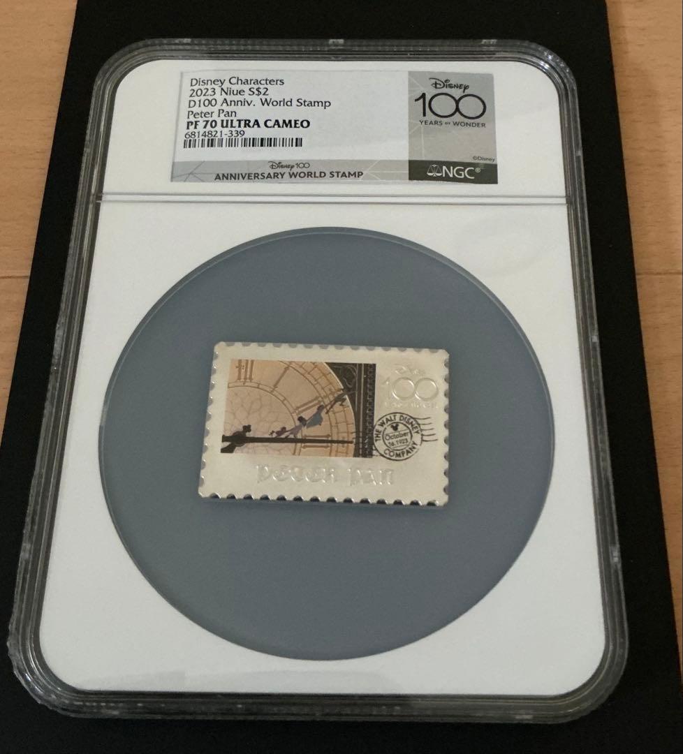最高鑑定　NGC PF70 UC 2023 ニウエ ディズニー銀貨　ピーターパン