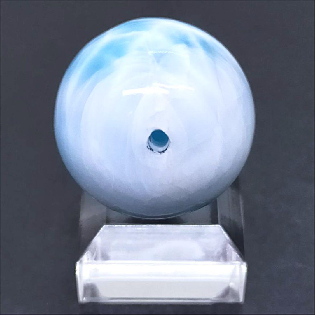 【ドミニカ産】22mmラリマーの丸玉(穴あり)