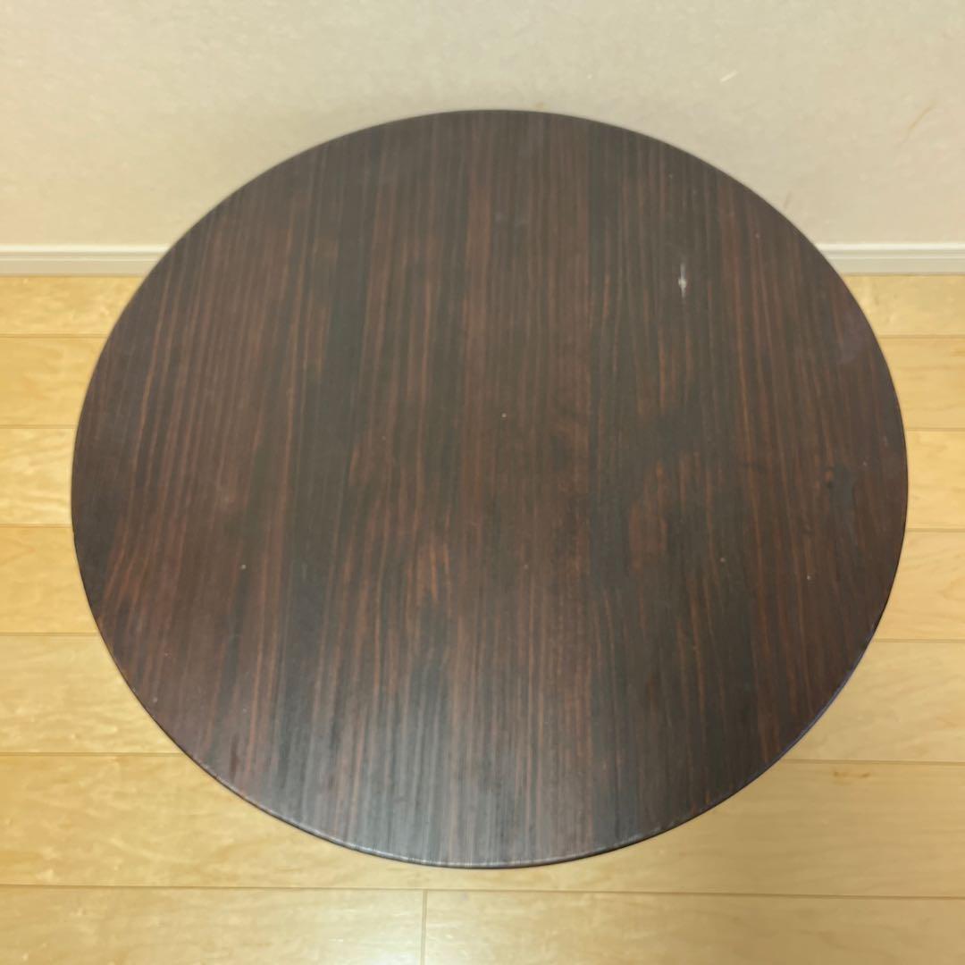 レトロ ちゃぶ台 円形座卓 （天然木製）東海家具工業 直径800mm