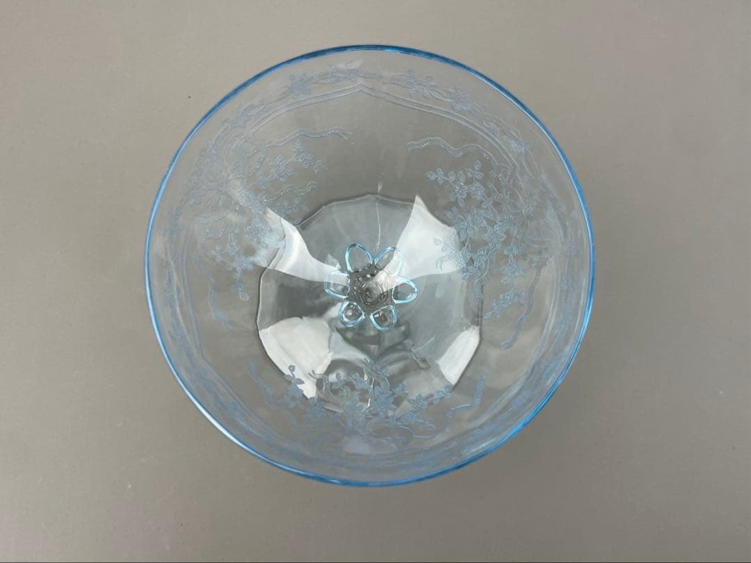 美品 フォストリア シャーベットグラス ベルサイユ トパーズ ワイングラス