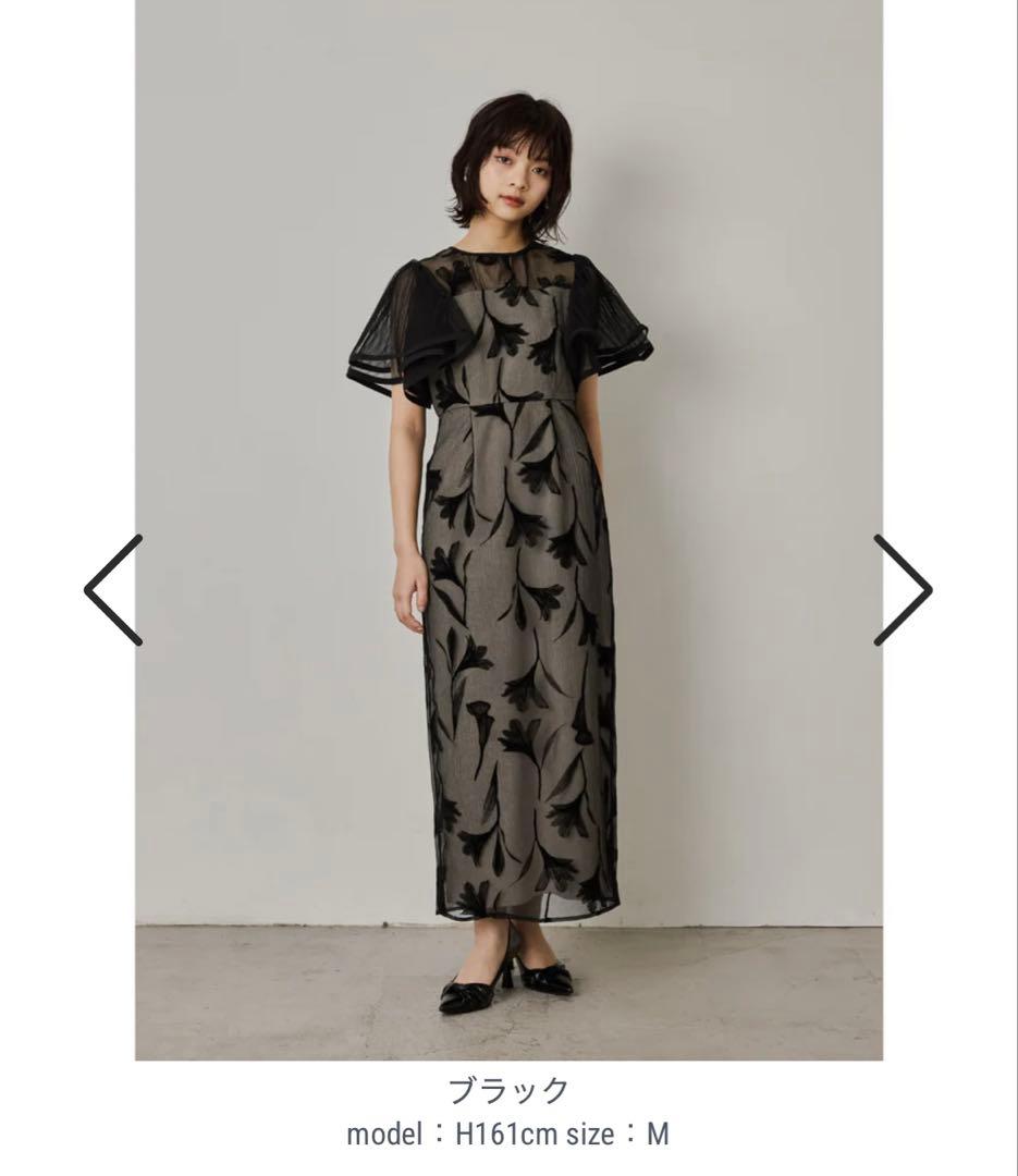 サーキュラースリーブフラワードレス
