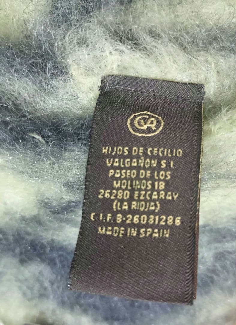 タグ付き未使用品　 マンタスエスカライ モヘヤマフラー 千鳥格子