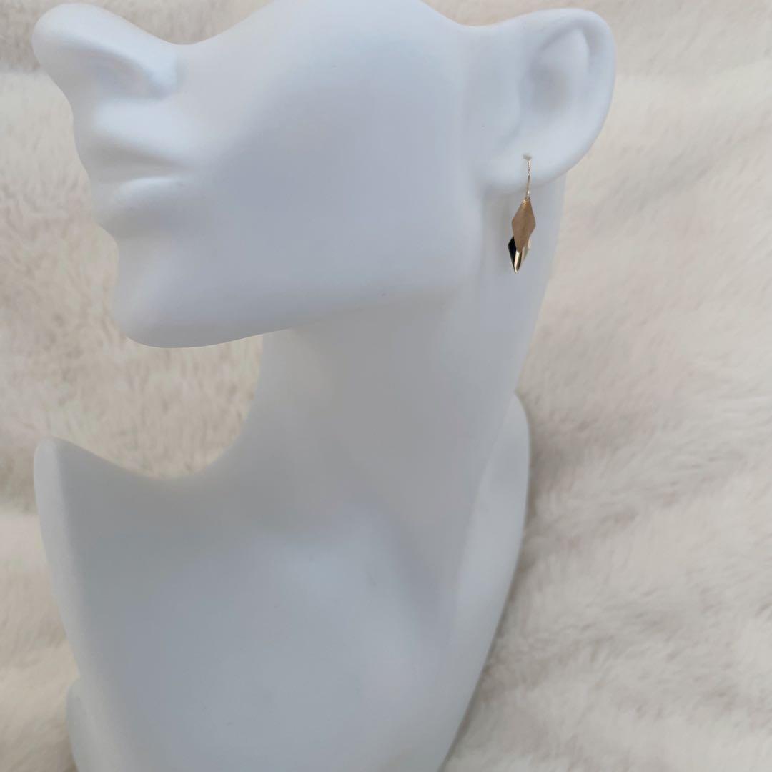 Jewel closet by L&Co. K10 ひし形ピアス k10 ゆれる