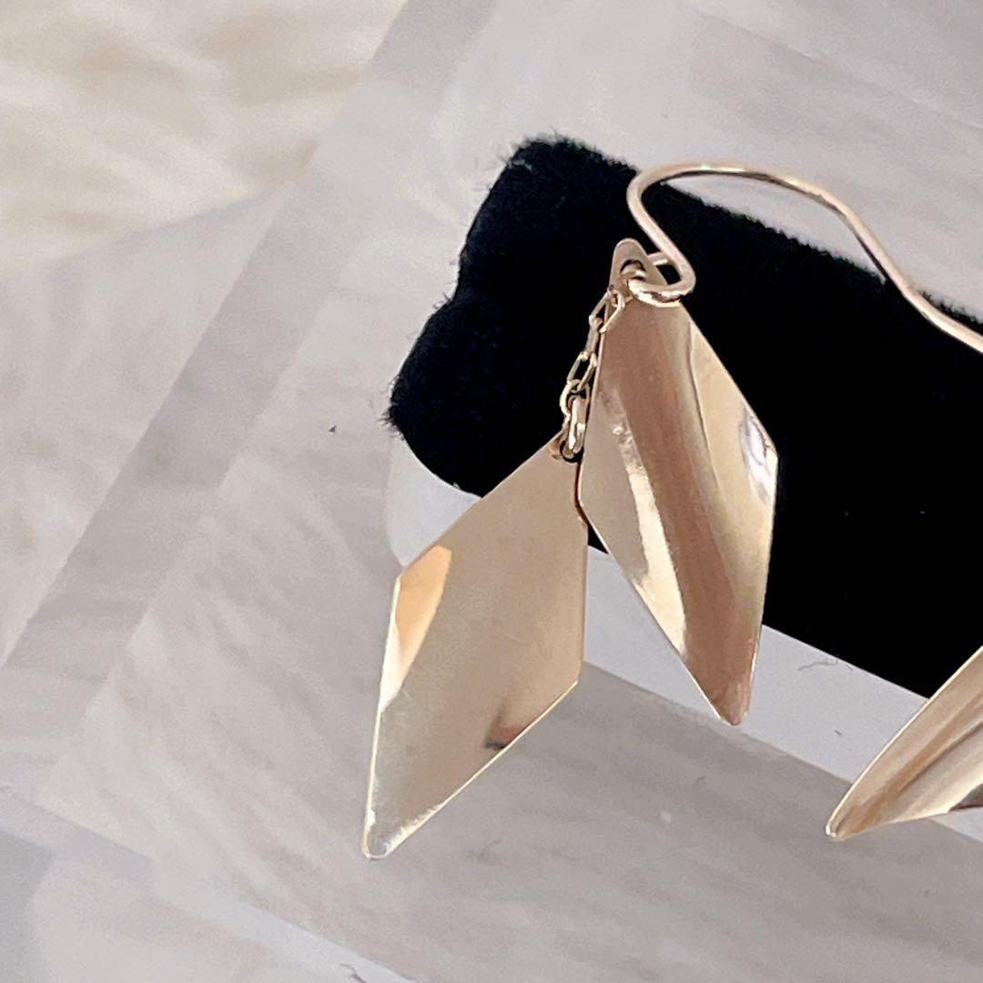 Jewel closet by L&Co. K10 ひし形ピアス k10 ゆれる