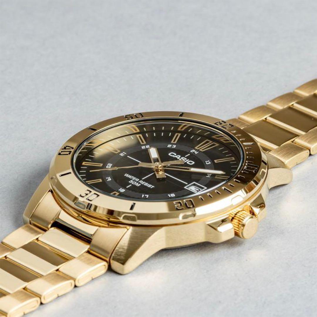 カシオ　アナログ腕時計　新品 海外並行輸入　ゴールドステンレス　国内未発売モデル
