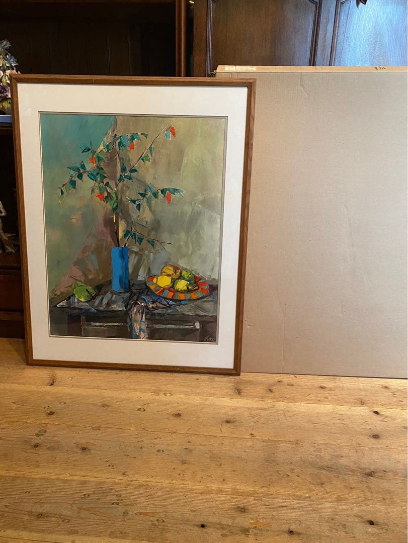 ミゲル・イバルス・ロカ ブルー花瓶 インテリア アート 額縁