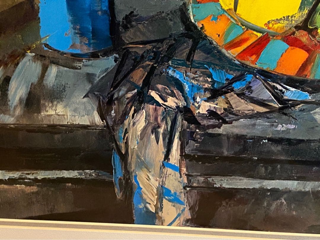 ミゲル・イバルス・ロカ ブルー花瓶 インテリア アート 額縁