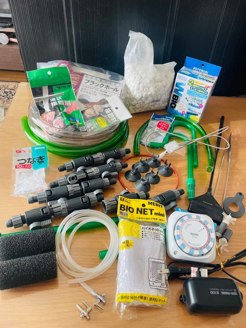 EHEIM 2213.ガラス吸排水パイプ.エアーポンプ.タイマー.豪華セット