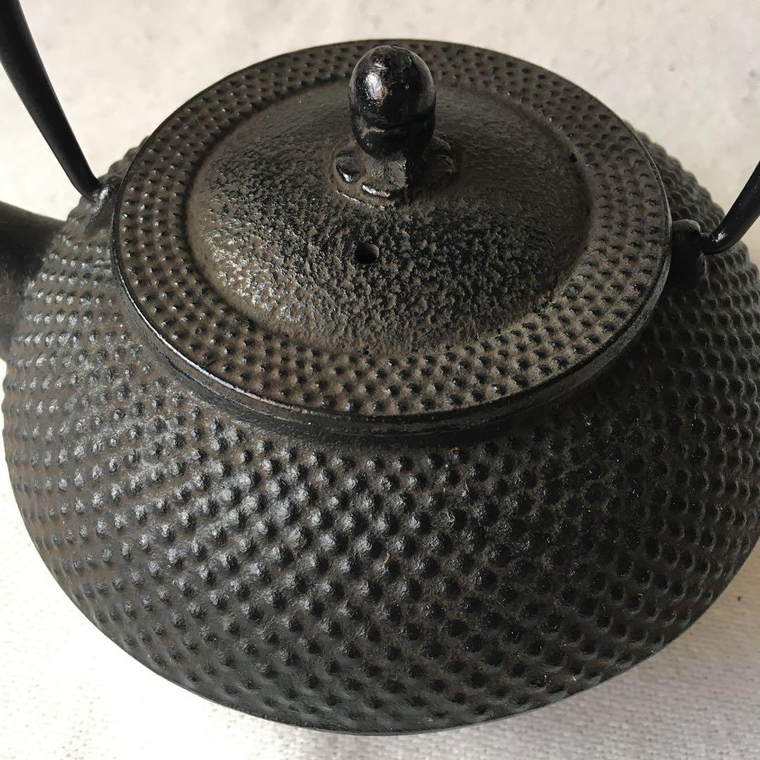 照光堂（照亦製作所）南部鉄器　急須　平丸アラレ　アンティーク　未使用　入手困難