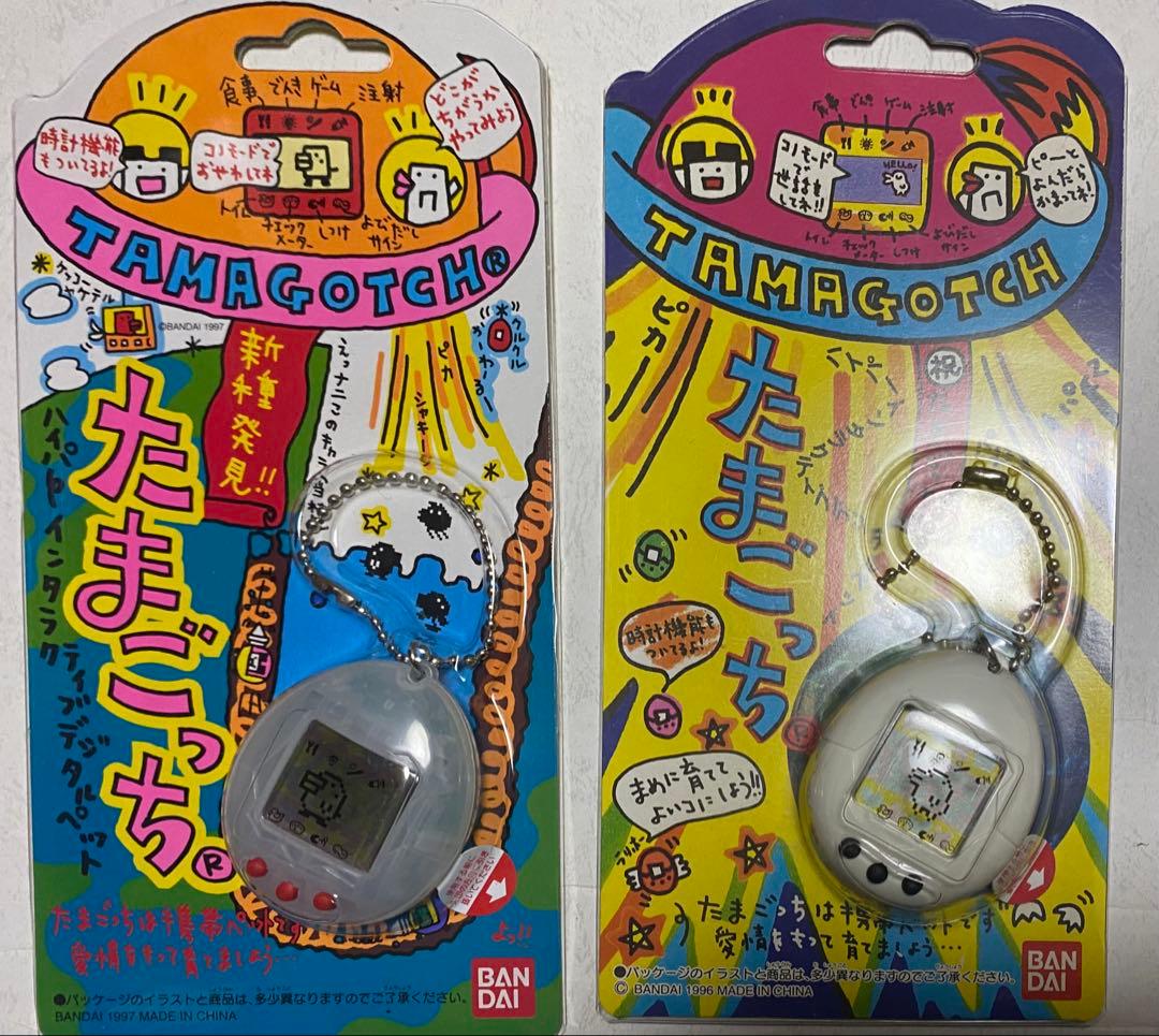 【未使用品】日本版　たまごっち　初代　新種発見　白　クリア