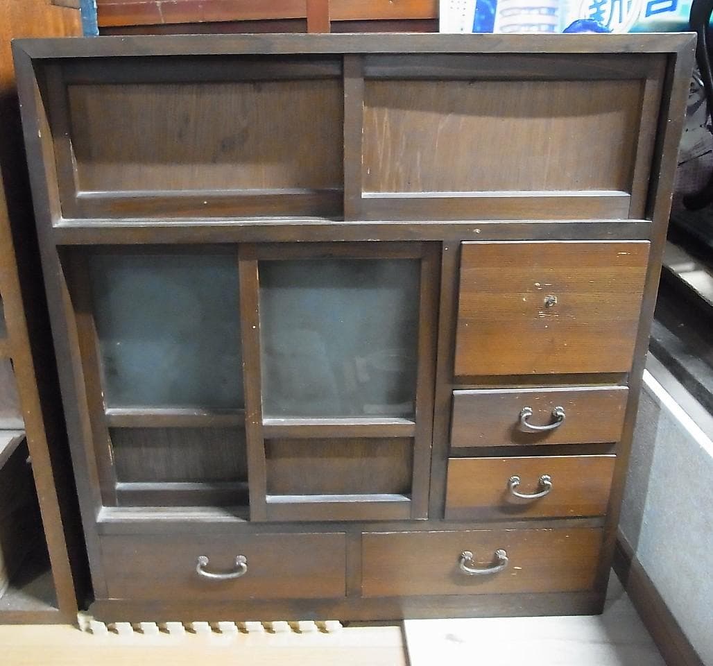 ひ*な様 レトロ家具　小茶箪笥　収納　木製　現状