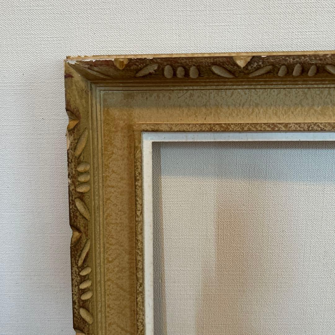 レトロ！ヴィンテージ！アンティークフレーム2枚　古道具　木製額縁　ニチガク