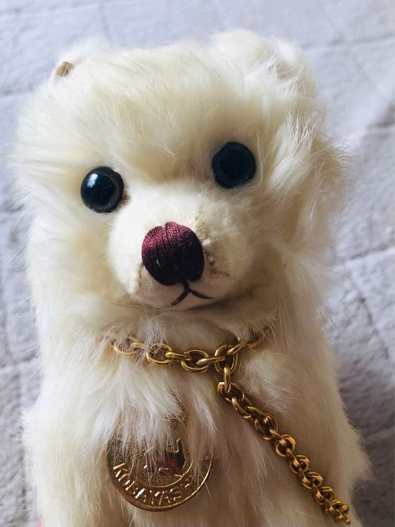 コバヤシぬいぐるみ　犬　ポメラニアン　スピッツ　昭和レトロ　ぬいぐるみ　クリーム