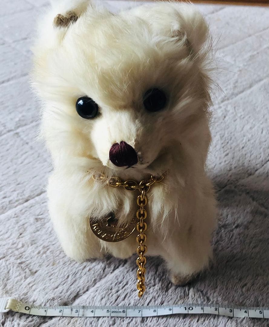 コバヤシぬいぐるみ　犬　ポメラニアン　スピッツ　昭和レトロ　ぬいぐるみ　クリーム