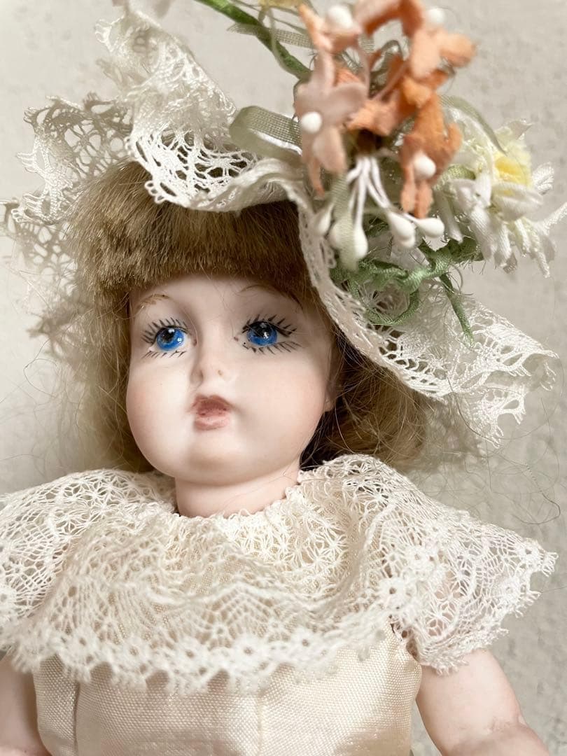 ヴィンテージ ハンドメイド ビスクドール 人形 リプロ ジュモー アンティーク