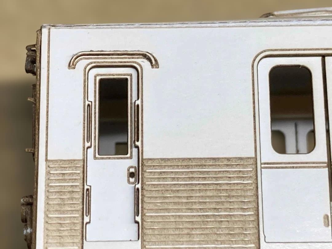 東急車輛旧7000系（２連）硬質ペーパークラフト　レーザーカット済み