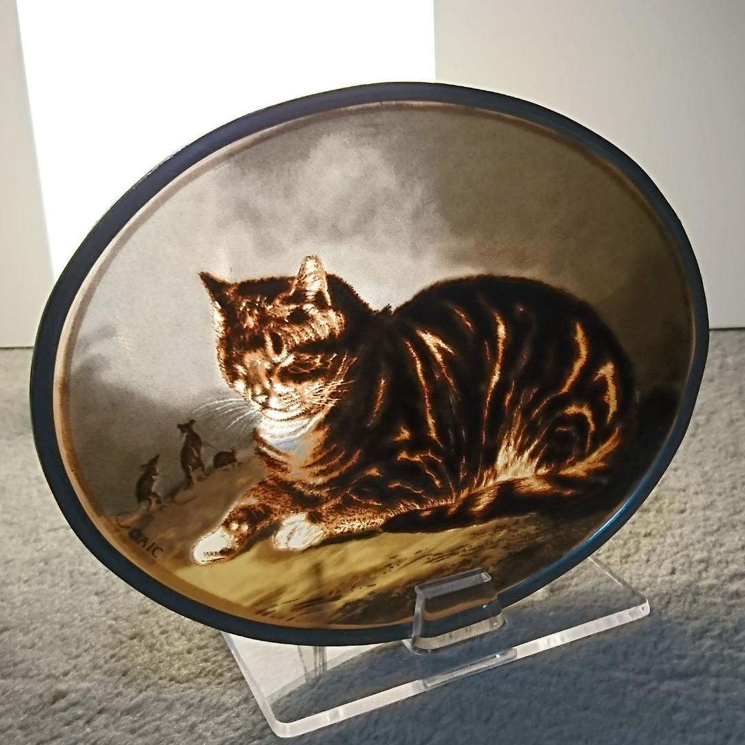 アメリカ ステンドグラス Cat 猫シカゴ美術館グラスマスターズ社にゃんこ