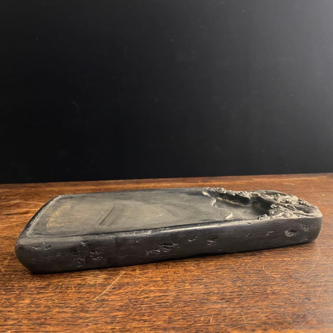 龍紋端渓硯　骨董　文房四宝