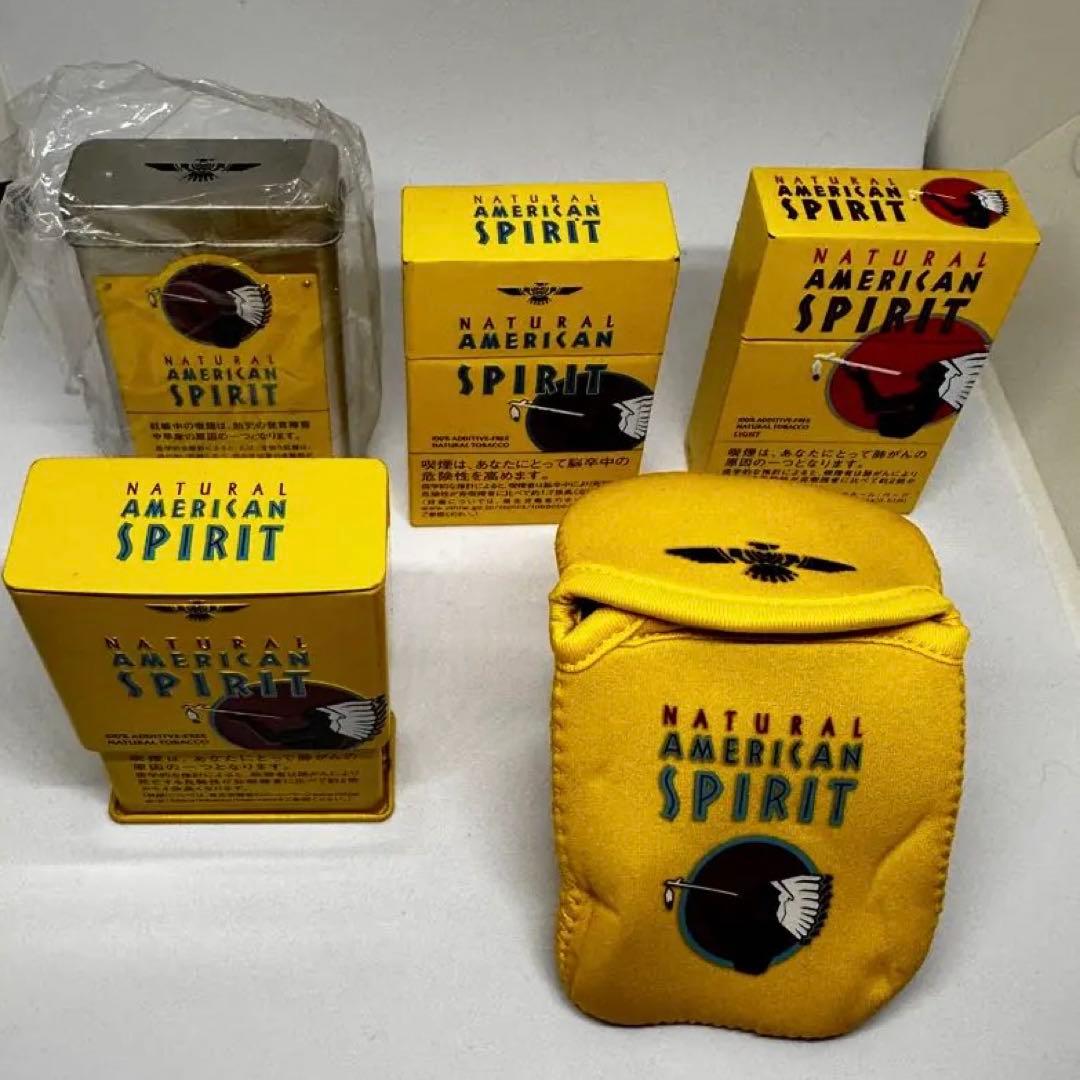アメリカンスピリット　ライト(イエロー)歴代煙草入れケース5個セット