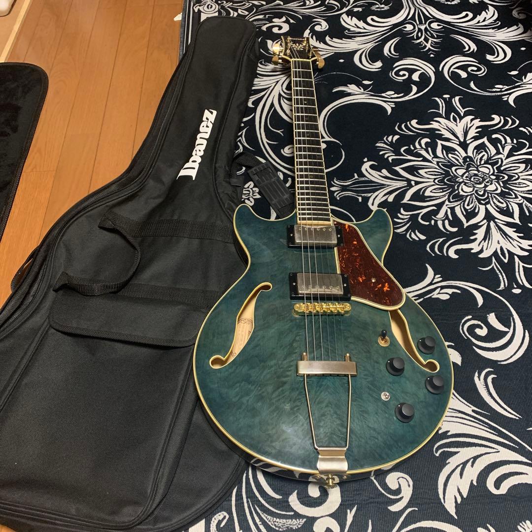 Ibanez AMH90QM-TBL 5B-01 フルアコ