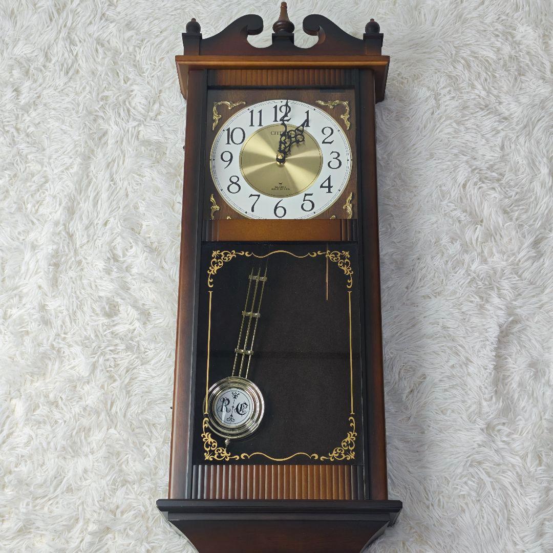 【超貴重・美品】CITIZEN 振り子時計 クラシック ブラウン 動作確認OK