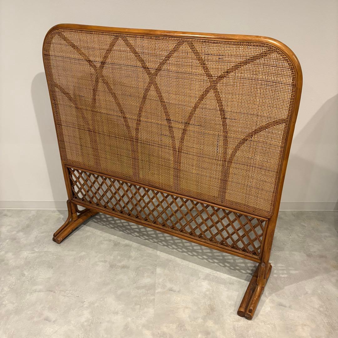 ラタン　衝立　パーテーション　昭和レトロ