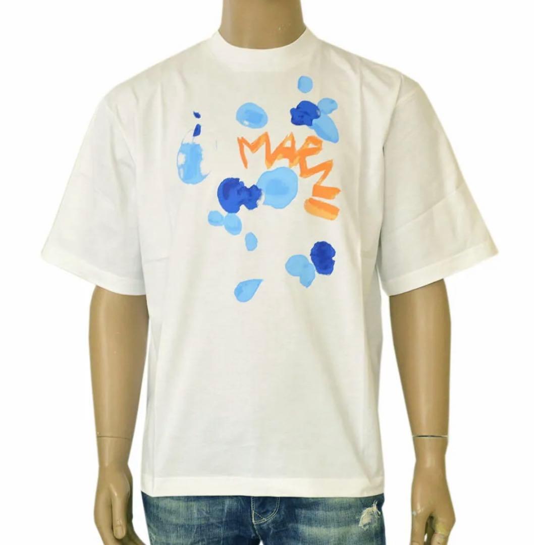 MARNI マルニ 2024年SS春夏新作 半袖プリントTシャツ　ホワイト　花柄