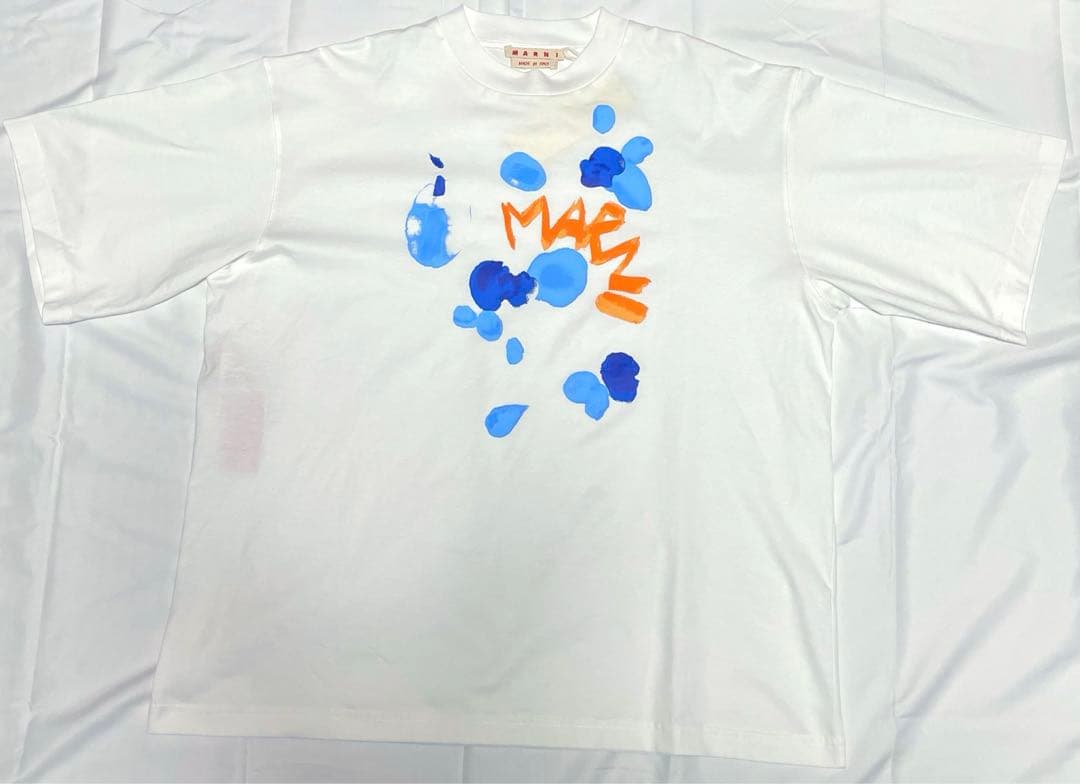 MARNI マルニ 2024年SS春夏新作 半袖プリントTシャツ　ホワイト　花柄