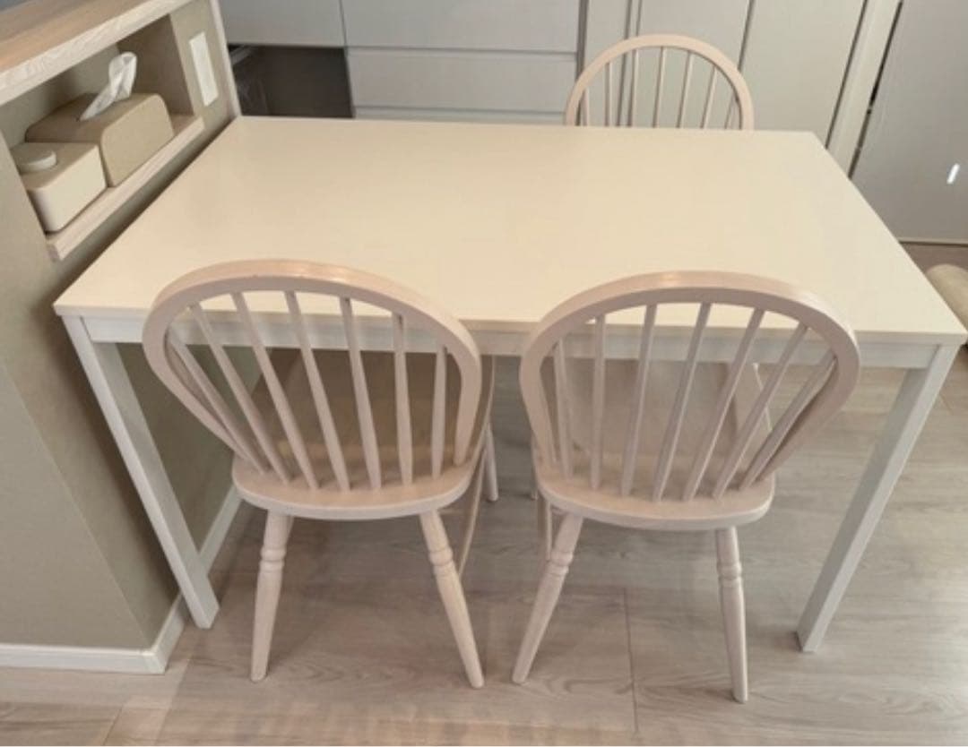 お値下げ！美品　IKEA VANGSTA ヴァングスタ 伸長式テーブル　ホワイト