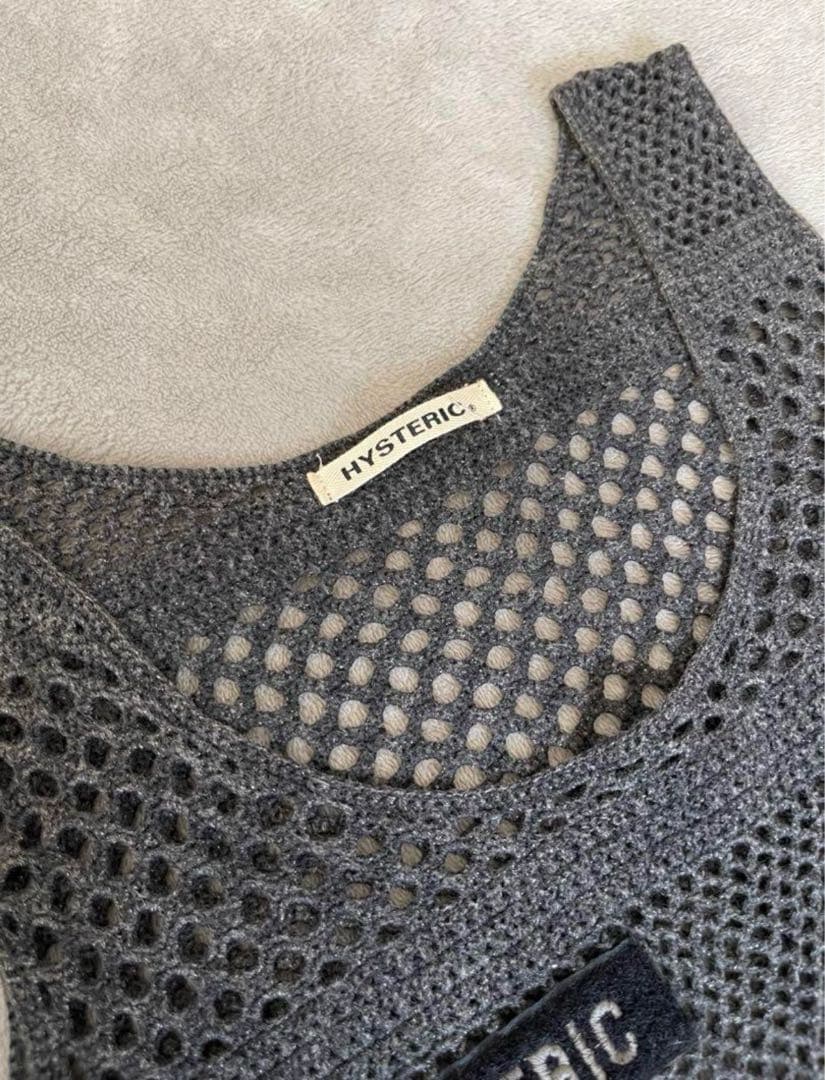 初期　ヒステリックグラマー　タンクトップ　メッシュ　硬めのニット　ヴィンテージ