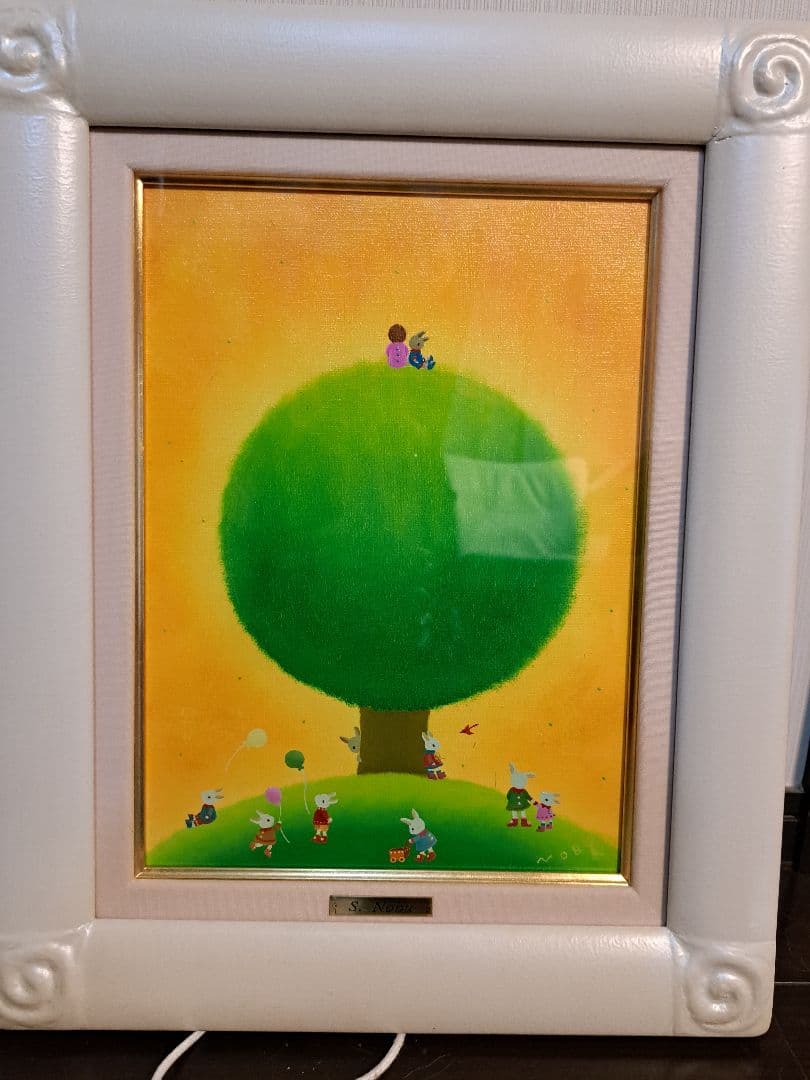 ノブ　サチ作　絵画　油絵　ひだまりの時間