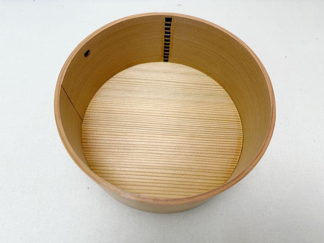 未使用 茶道具 曲物師 高木又三作 曲建水 曲わっぱ 刻印有 元箱