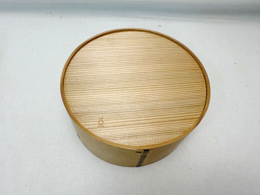 未使用 茶道具 曲物師 高木又三作 曲建水 曲わっぱ 刻印有 元箱